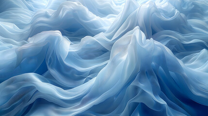 Obraz premium Abstract Background - Wavy Blue Fabric Texture