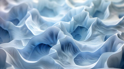 Obraz premium Abstract 3D Blue Wavy Pattern Background