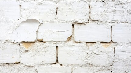 Fototapeta premium White brick wall close-up with a visible rough texture and light marks, presenting a neutral backdrop for artistic compositions.