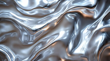 Abstract Silver Liquid Texture Background