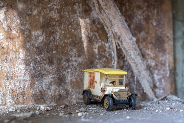 old toy in abandoned room