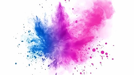 Fototapeta premium Abstract Pink and Blue Watercolor Explosion Background