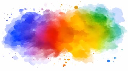 Abstract Watercolor Rainbow Background Design