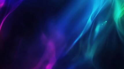 Fototapeta premium Mysterious Abstract Gradient Background with Blue and Green Tones, Soft Glow Effect, and Light Spot. Ideal for Technology, Art, and Design Concepts.