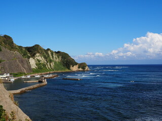 漁港のある景色