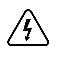 vector high voltage sign with simple design