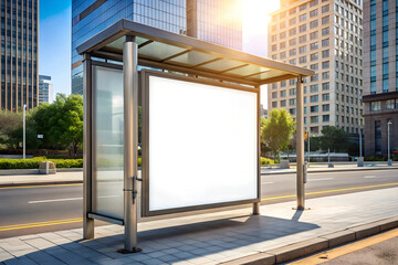 blank billboard on the street