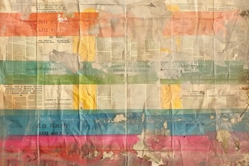 Fototapeta premium Rainbow flag ephemera border text backgrounds paper.