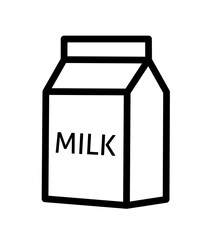 vector illustration of a milk carton with a simple design