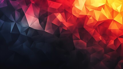  Abstract Triangular Shapes Gradient Background in Red, Orange, and Dark Gray - Modern Presentation Template Design for Web and Slides
