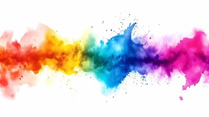 Fototapeta premium Abstract Watercolor Rainbow Splashes Background