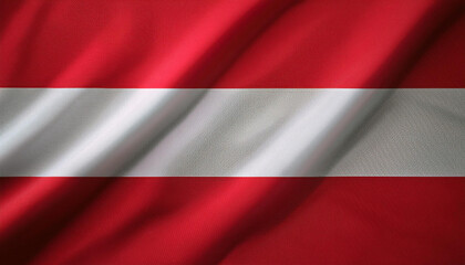 Fototapeta premium Austria flag waving in the wind. Close up of Austria banner blowing, soft and smooth silk. Cloth fabric texture ensign background. Use it for national day and country occasions concept