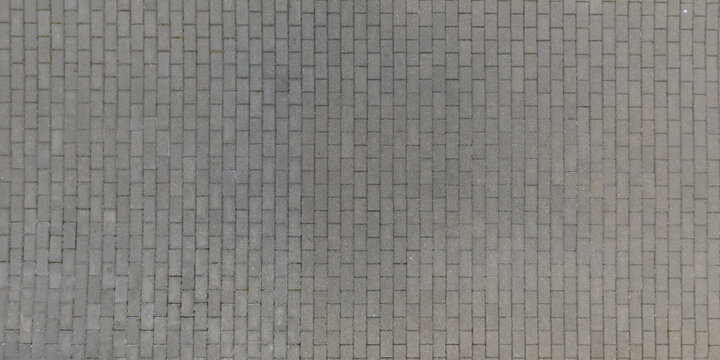 top view of surface of pedestrian path with paving slabs