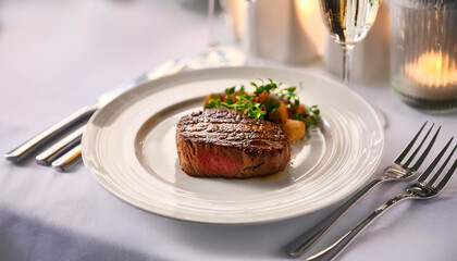 レストランのステーキ