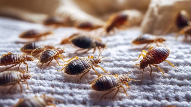 Expert bed bug exterminators performing heat treatment in a home bedroom, ensuring thorough removal of pests