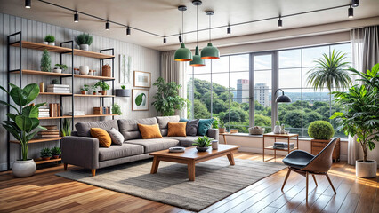 Fototapeta premium living room interior