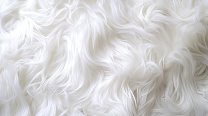 Obraz premium A close-up view of white fur, textured with a soft blend of white on both surfaces