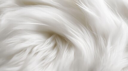 Obraz premium A tight shot of a white fur texture, overlaid with a softly blurred bird's eye perspective image
