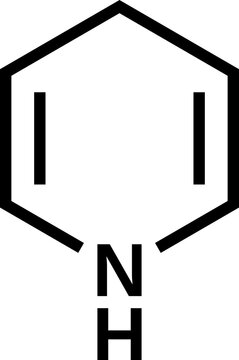 1.4-Dihydropyridine structural formula, DHP vector illustration