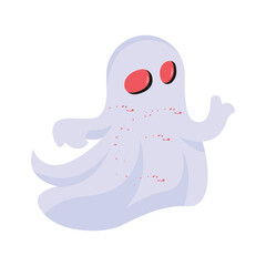 Halloween ghost isometric icon in trendy style