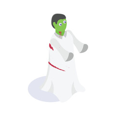 Halloween monster in isometric style, ready for premium use
