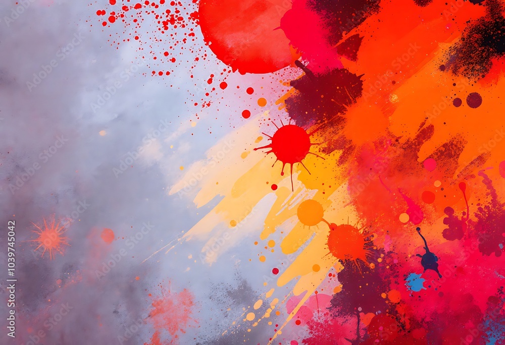 Wall mural abstract psychedelic background graphic stylization on a textured canvas of chaotic strokes and stro