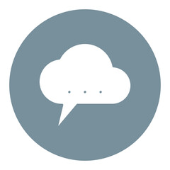 Cloud Message Icon