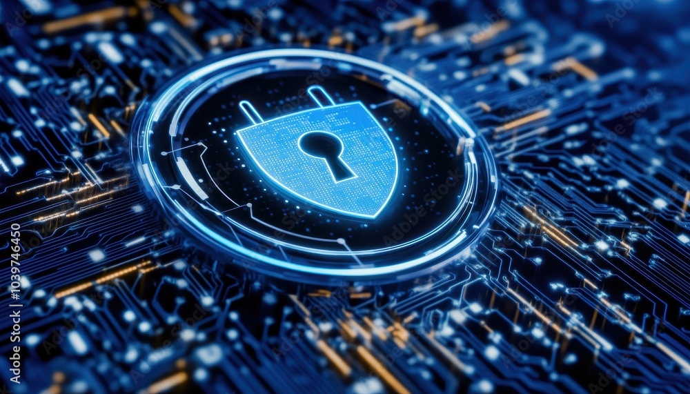 Poster professional cybersecurity reduces the risk of data leakage and ensures data integrity and availabil