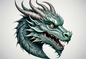 a photo of dragon with horror look generative AI