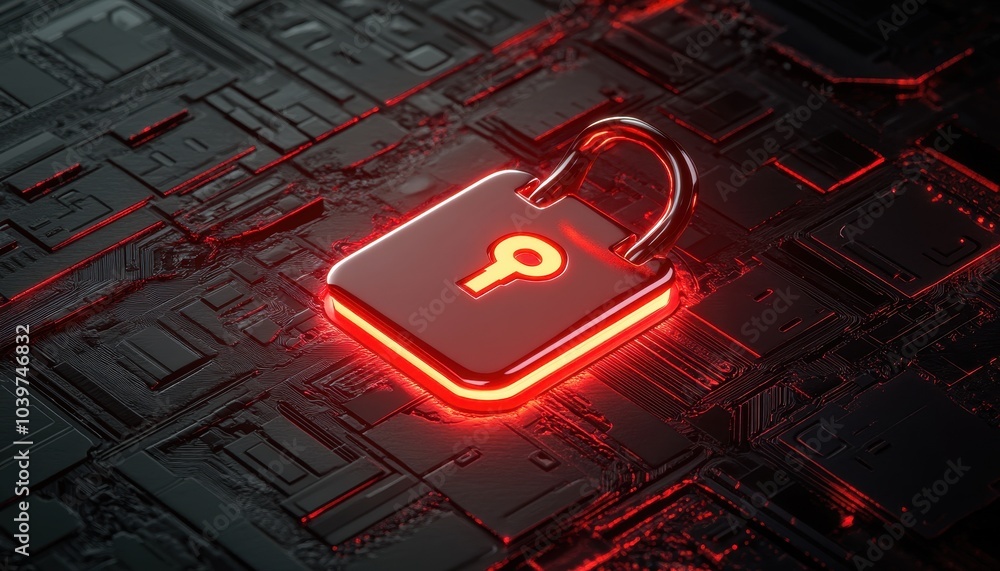 Poster a virtual lock and key symbolizing data protection in the digital age, demonstrating the critical im