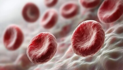 blood cells wave on white background 