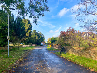 A view down Routh Lane, a residential street in Tilehurst in the suburbs of Reading, Berkshire, UK