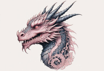 a photo of dragon with horror look generative AI