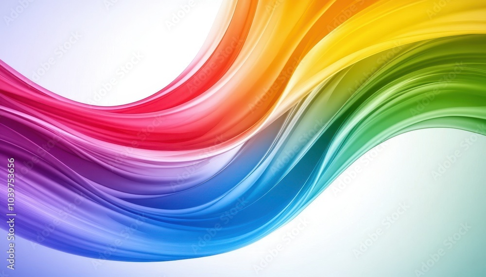 Poster abstract colorful waves with gradient transitions in a dynamic, fluid design