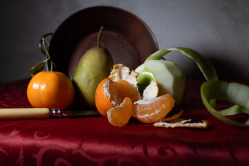 still life with fruit