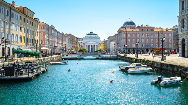 Canal Grande in Borgo Teresiano District, City of Trieste, Italy