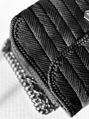 details of a trendy feminine handbag