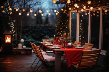 Decoration furniture christmas outdoors.