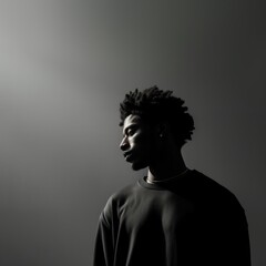Silhouette portrait adult black.