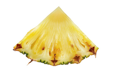 Juicy Pineapple Slice Isolated on Transparent Background