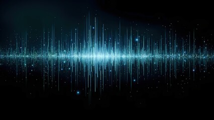 Abstract Soundwave Visualization with Glowing Particles