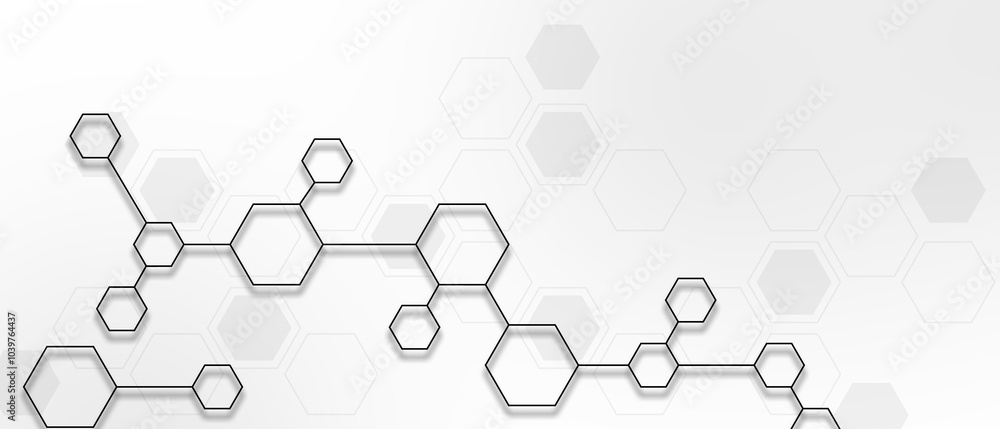 Poster molecule structure abstract tech background