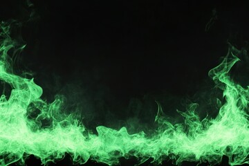 Mystical green smoke background