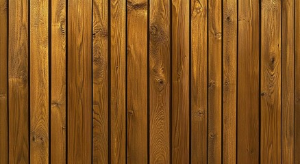 Obraz premium brown tone wooden surface background composed of vertical planks, wood grain patterns and knots, natural and rustic appearance. 