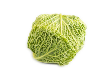 Green lettuce isolated on white. Side view