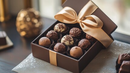 Assorted Chocolate Truffles Gift Box Arrangement
