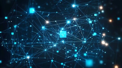 Fototapeta premium Abstract Digital Network Connection Background