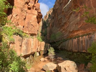 Rocky mountains in sunny day