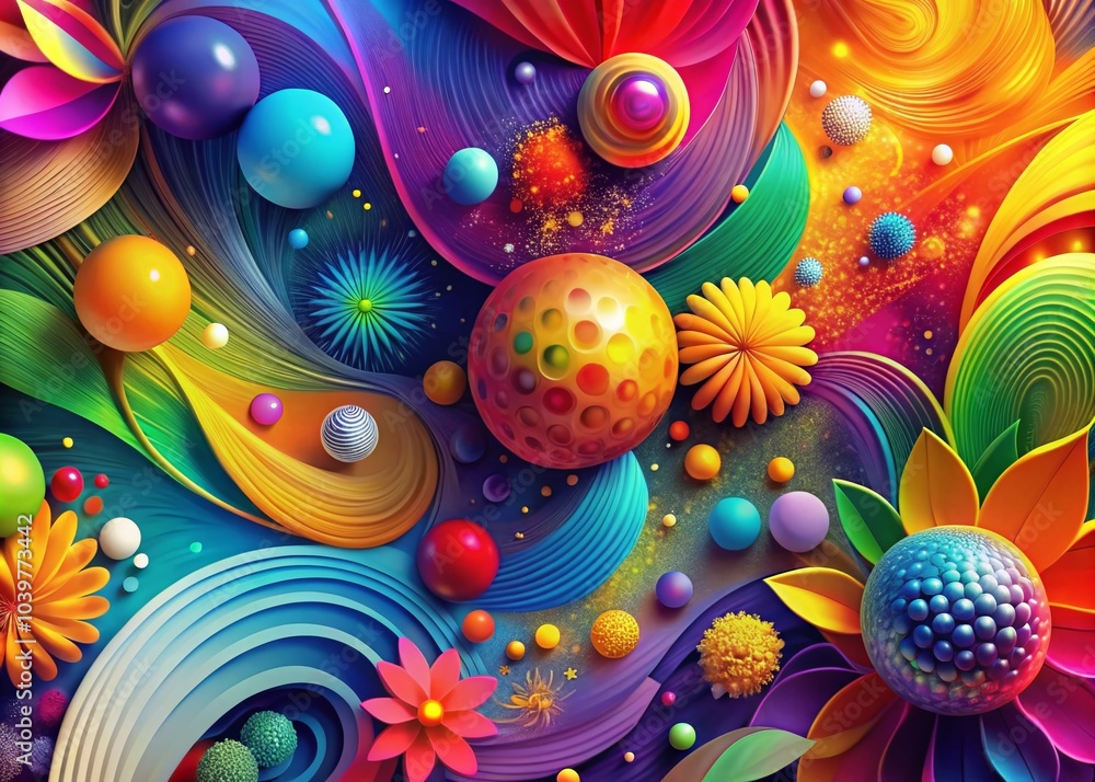 Poster abstract background design for creative projects - colorful patterns, shapes, and textures