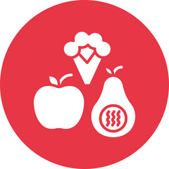 Muscle Gain Diet glyph circle icon